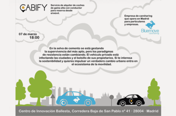 Bluemove Carsharing y Cabify. Jueves 8 en Ciball a las 18:30