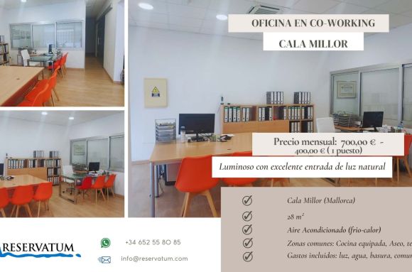 Oficina compartida Manacor Oficina en Co-Working en Cala Millor